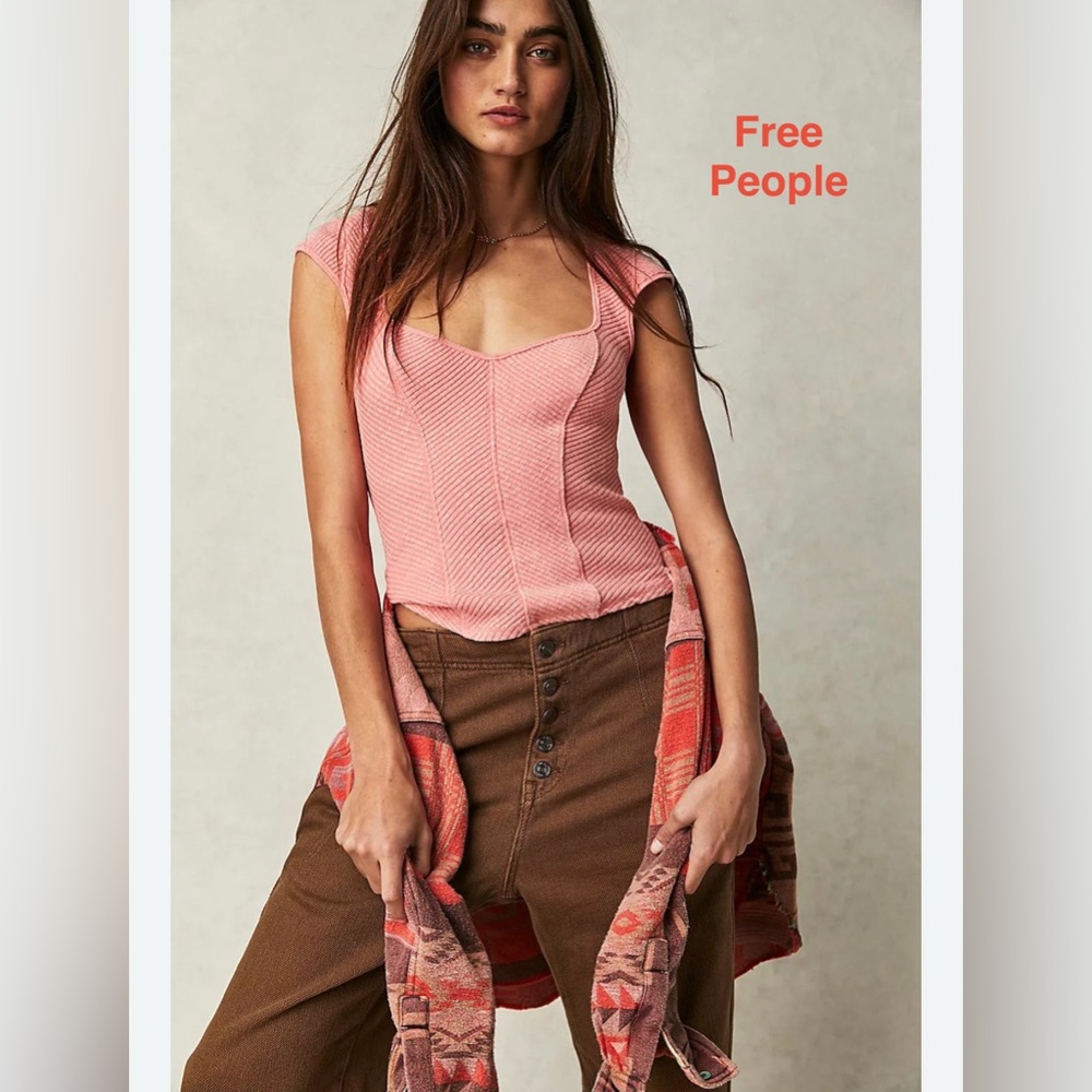 Free People Boss Babe Tank in Strawberry Colada